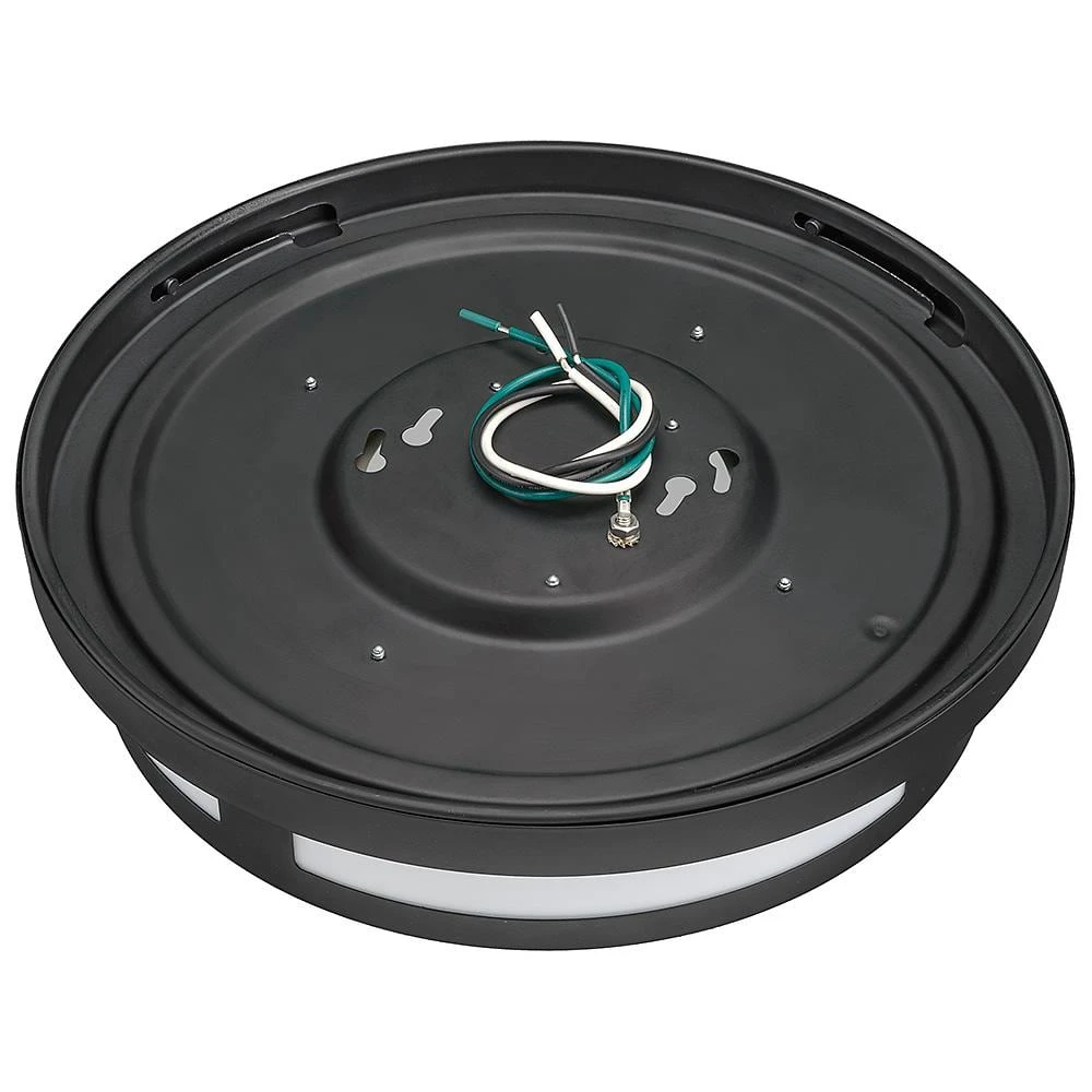 11 in. 1-Light Round Black LED Outdoor Flush Mount 2700K 3000K 4000K Entryway Deck Patio 120-277V 830 Lumens Wet Rated by Hampton Bay 6 11 in. 1-Light Round Black LED Outdoor Flush Mount 2700K 3000K 4000K Entryway Deck Patio 120-277V 830 Lumens Wet Rated by Hampton Bay - Image 6