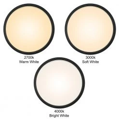 11 in. 1-Light Round Black LED Outdoor Flush Mount 2700K 3000K 4000K Entryway Deck Patio 120-277V 830 Lumens Wet Rated by Hampton Bay 13 11 in. 1-Light Round Black LED Outdoor Flush Mount 2700K 3000K 4000K Entryway Deck Patio 120-277V 830 Lumens Wet Rated by Hampton Bay -Hampton Bay Sales 11in black hampton bay outdoor flush mount lights 54471291 a0 1000