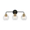 Vista Heights 3-Light Aged Bronze and Brass Vanity Light by Hampton Bay