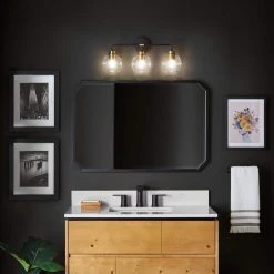 Vista Heights 3-Light Aged Bronze and Brass Vanity Light by Hampton Bay -Hampton Bay Sales aged bronze and brass hampton bay vanity lighting hd 1861ab 77 1000