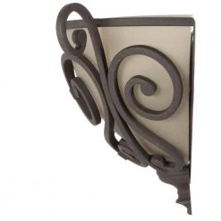 Earle 1-Light Aged Iron Half Sconce with Scavo Glass Shade by Hampton Bay -Hampton Bay Sales aged iron hampton bay wall sconces fab8451a 3 1f 1000