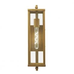Meadow Modern 1-Light Antique Brass Hardwired Outdoor Large Rectangle Wall Lantern Sconce by Hampton Bay -Hampton Bay Sales antique brass hampton bay outdoor sconces wwl 005 l ab 40 1000