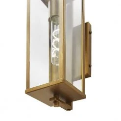 Meadow Modern 1-Light Antique Brass Hardwired Outdoor Large Rectangle Wall Lantern Sconce by Hampton Bay -Hampton Bay Sales antique brass hampton bay outdoor sconces wwl 005 l ab a0 1000
