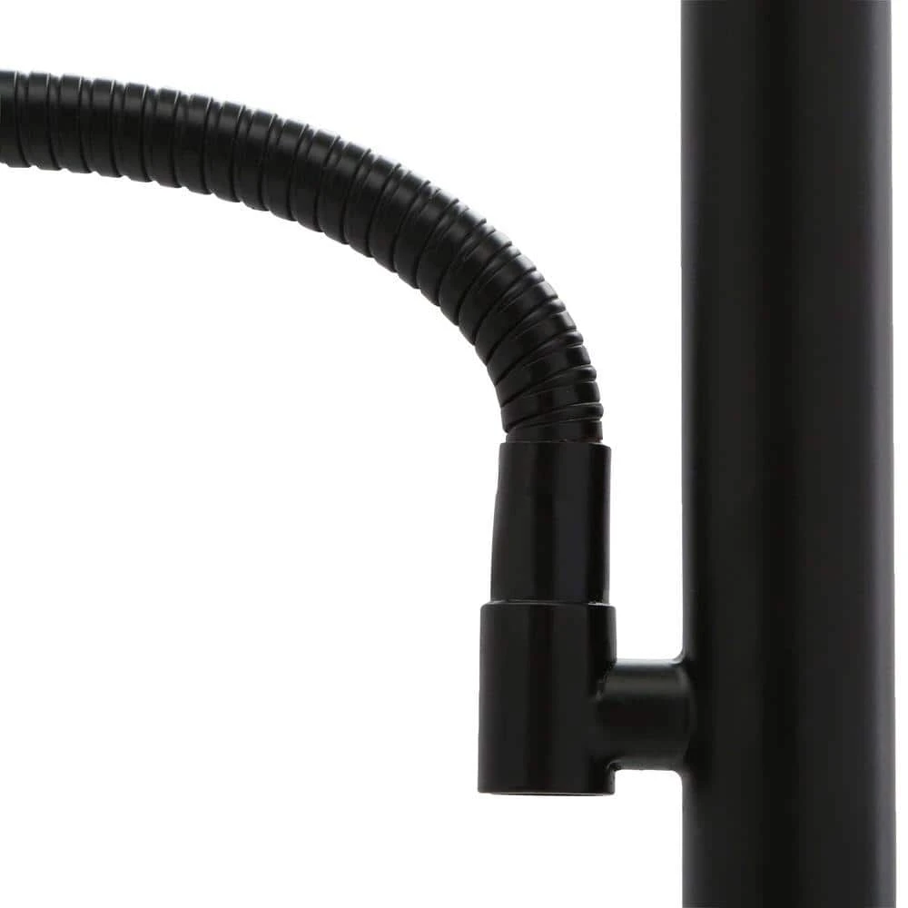 71 in. Antique Bronze Floor Lamp with 2 Alabaster Glass Shades by Hampton Bay 4 71 in. Antique Bronze Floor Lamp with 2 Alabaster Glass Shades by Hampton Bay - Image 4