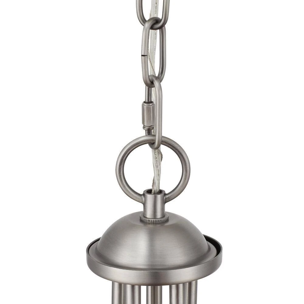 Southbourne 6-Light Antique Nickel Chandelier with Open Steel Cage Frame by Hampton Bay 4 Southbourne 6-Light Antique Nickel Chandelier with Open Steel Cage Frame by Hampton Bay - Image 4