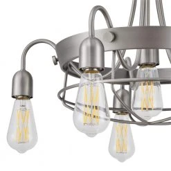 Southbourne 6-Light Antique Nickel Chandelier with Open Steel Cage Frame by Hampton Bay 12 Southbourne 6-Light Antique Nickel Chandelier with Open Steel Cage Frame by Hampton Bay -Hampton Bay Sales antique nickel hampton bay chandeliers dshd19522c1 40 1000