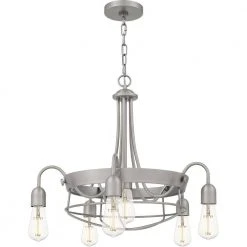 Southbourne 6-Light Antique Nickel Chandelier with Open Steel Cage Frame by Hampton Bay 16 Southbourne 6-Light Antique Nickel Chandelier with Open Steel Cage Frame by Hampton Bay -Hampton Bay Sales antique nickel hampton bay chandeliers dshd19522c1 4f 1000