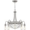 Southbourne 6-Light Antique Nickel Chandelier with Open Steel Cage Frame by Hampton Bay