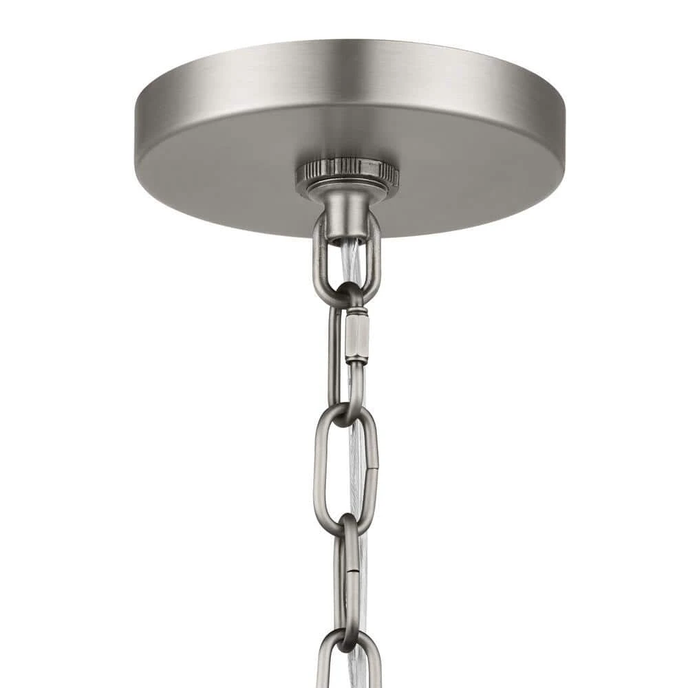 Southbourne 6-Light Antique Nickel Chandelier with Open Steel Cage Frame by Hampton Bay 5 Southbourne 6-Light Antique Nickel Chandelier with Open Steel Cage Frame by Hampton Bay - Image 5