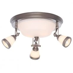 14 in. 5-Light Antique Pewter Semi-Flush Mount with Frosted Glass Shades by Hampton Bay -Hampton Bay Sales antique pewter hampton bay flush mount lights ec9068ap 66 1000