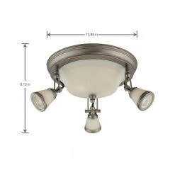 14 in. 5-Light Antique Pewter Semi-Flush Mount with Frosted Glass Shades by Hampton Bay -Hampton Bay Sales antique pewter hampton bay flush mount lights ec9068ap c3 1000