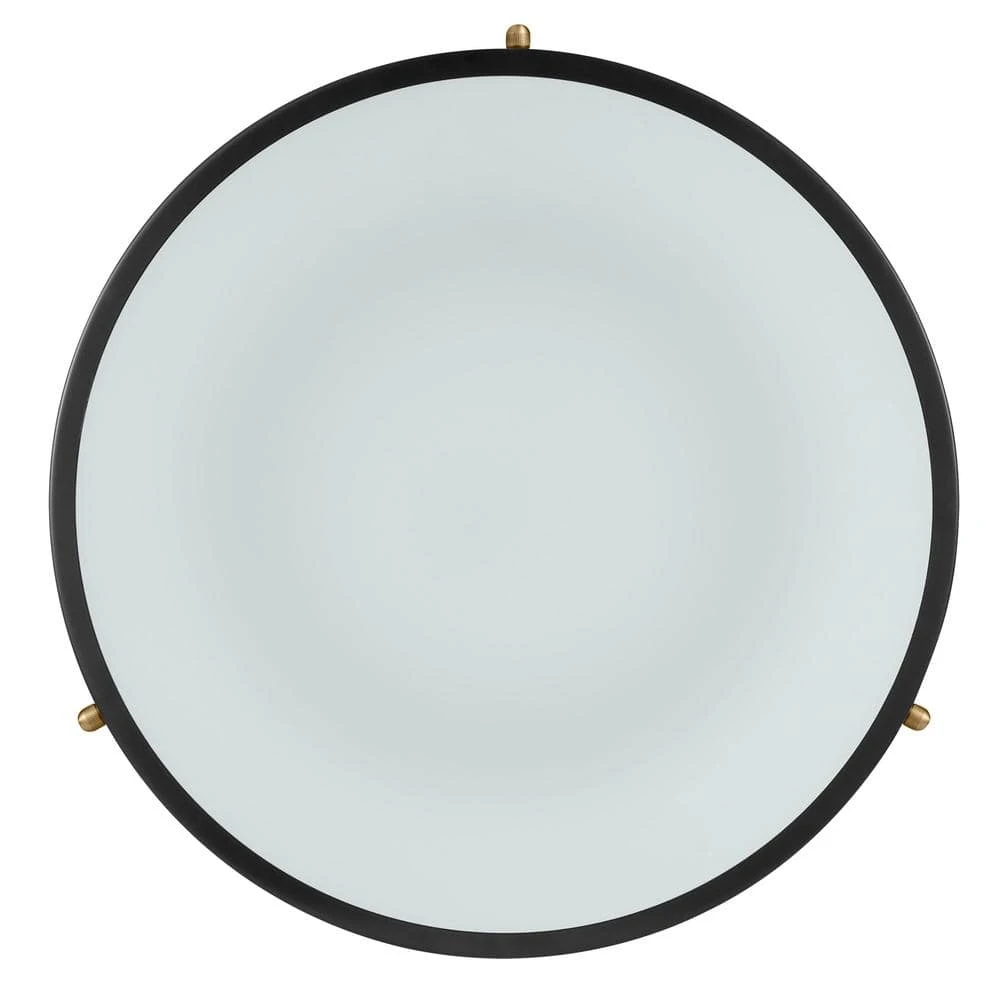 Taspen 14 in. Black and Antique Brass CCT Color Temperature Selectable LED Flush Mount Kitchen Ceiling Light Fixture by Hampton Bay 3 Taspen 14 in. Black and Antique Brass CCT Color Temperature Selectable LED Flush Mount Kitchen Ceiling Light Fixture by Hampton Bay - Image 3