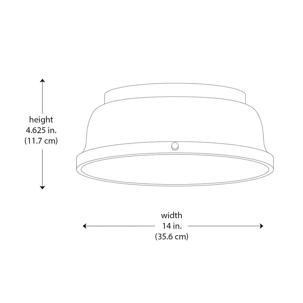 Taspen 14 in. Black and Antique Brass CCT Color Temperature Selectable LED Flush Mount Kitchen Ceiling Light Fixture by Hampton Bay 6 Taspen 14 in. Black and Antique Brass CCT Color Temperature Selectable LED Flush Mount Kitchen Ceiling Light Fixture by Hampton Bay - Image 6