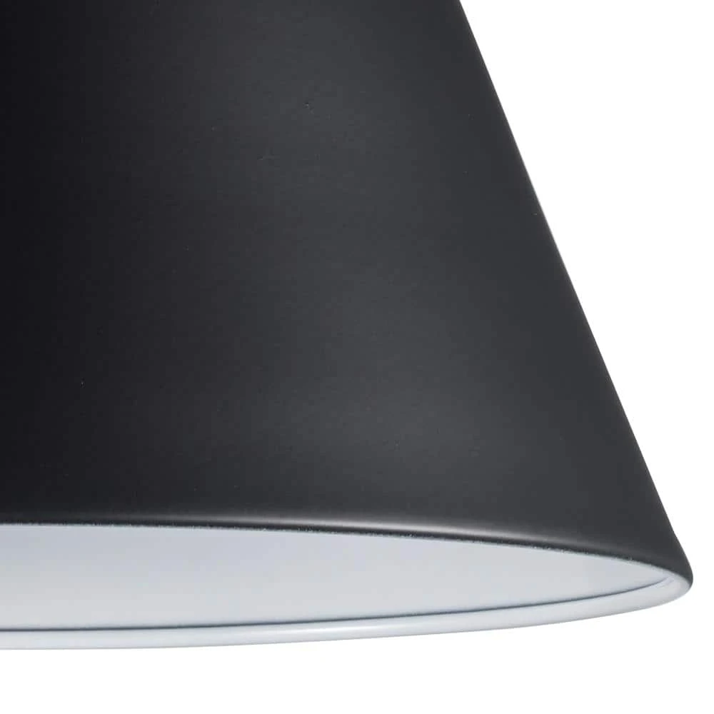 Finley 8 in. 1-Light Black and Brass Semi-Flush Mount Kitchen Ceiling Light Fixture with Metal Shade by Hampton Bay 9 Finley 8 in. 1-Light Black and Brass Semi-Flush Mount Kitchen Ceiling Light Fixture with Metal Shade by Hampton Bay - Image 9