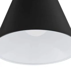 Finley 8 in. 1-Light Black and Brass Semi-Flush Mount Kitchen Ceiling Light Fixture with Metal Shade by Hampton Bay 11 Finley 8 in. 1-Light Black and Brass Semi-Flush Mount Kitchen Ceiling Light Fixture with Metal Shade by Hampton Bay -Hampton Bay Sales black and brass hampton bay flush mount lights kbj2091a bk ab 40 1000