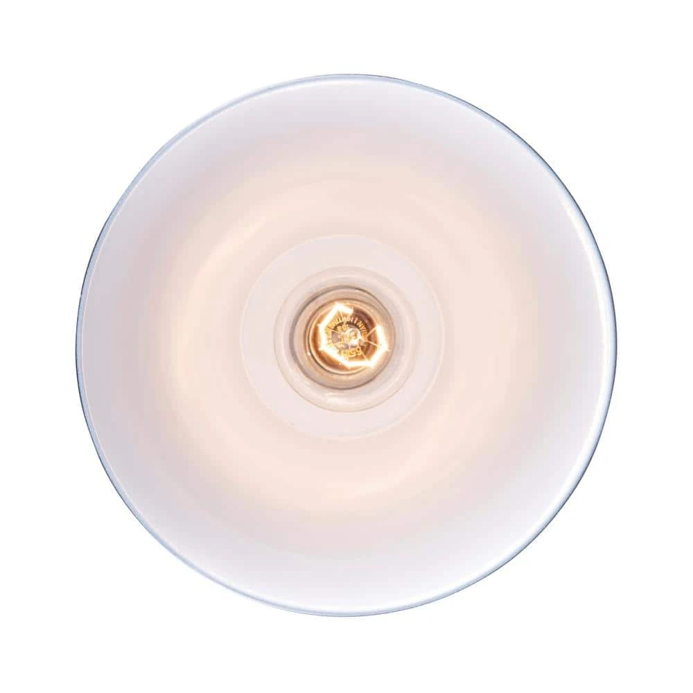 Finley 8 in. 1-Light Black and Brass Semi-Flush Mount Kitchen Ceiling Light Fixture with Metal Shade by Hampton Bay 8 Finley 8 in. 1-Light Black and Brass Semi-Flush Mount Kitchen Ceiling Light Fixture with Metal Shade by Hampton Bay - Image 8