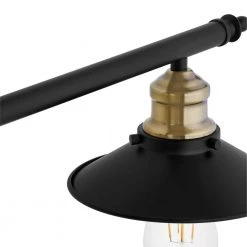 Glenhurst 4-Light Black and Brass Industrial Farmhouse Bathroom Vanity Light Fixture with Metal Shades by Hampton Bay -Hampton Bay Sales black and brass hampton bay vanity lighting 20514 bk br a0 1000