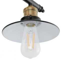 Glenhurst 2-Light Black and Brass Industrial Farmhouse Bathroom Vanity Light Fixture with Metal Shades by Hampton Bay 13 Glenhurst 2-Light Black and Brass Industrial Farmhouse Bathroom Vanity Light Fixture with Metal Shades by Hampton Bay -Hampton Bay Sales black and brass hampton bay vanity lighting hd 8002 bk br 1d 1000