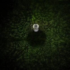 15 Lumens Solar LED Medium Metal Table Lantern by Hampton Bay -Hampton Bay Sales black and stainless hampton bay outdoor specialty lighting c6000 28 i a0 1000