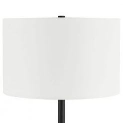 Falkner 60.25 in. Black and Wood Grain Floor Lamp by Hampton Bay -Hampton Bay Sales black and wood grain hampton bay floor lamps hdp15142 a0 1000