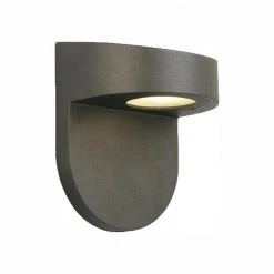 Black Outdoor LED Wall Lantern Sconce with Frosted Glass by Hampton Bay