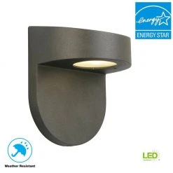 Black Outdoor LED Wall Lantern Sconce with Frosted Glass by Hampton Bay -Hampton Bay Sales black finish hampton bay outdoor sconces ilw1691l 3 77 1000
