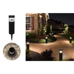 Solar 8 Lumens Black Bollard Light (6-Pack) by Hampton Bay -Hampton Bay Sales black hampton bay bollard lights 50229 1d 1000