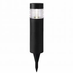 Solar 8 Lumens Black Bollard Light (6-Pack) by Hampton Bay