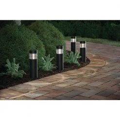 Solar 8 Lumens Black Bollard Light (6-Pack) by Hampton Bay -Hampton Bay Sales black hampton bay bollard lights 50229 a0 1000