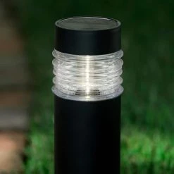 Solar 8 Lumens Black Bollard Light (6-Pack) by Hampton Bay -Hampton Bay Sales black hampton bay bollard lights 50229 c3 1000