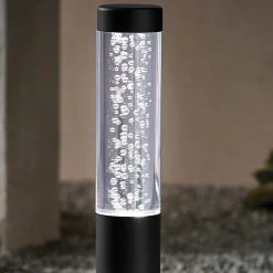 Andalusia Low Voltage Black 40 Lumens Color Changing Integrated LED Bollard Light with Remote by Hampton Bay -Hampton Bay Sales black hampton bay bollard lights 62909 76 1000