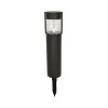 8 Lumens Solar Black Outdoor LED Landscape Bollard Light by Hampton Bay