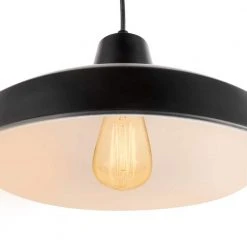 1-Light Black Warehouse Pendant Hanging Light with Metal Shade by Hampton Bay -Hampton Bay Sales black hampton bay chandeliers af 1032r bk a0 1000