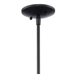 Wilhelm 16 in. 1-Light Black Industrial Farmhouse Hanging Kitchen Pendant Light with Metal Shade by Hampton Bay -Hampton Bay Sales black hampton bay chandeliers l4927 16 bk 4f 1000