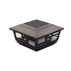 Adaptable Black Solar Post Cap Light (2-Pack) by Hampton Bay