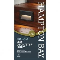Black Integrated LED Deck Light by Hampton Bay -Hampton Bay Sales black hampton bay deck rail lights jao2601ll 4f 1000