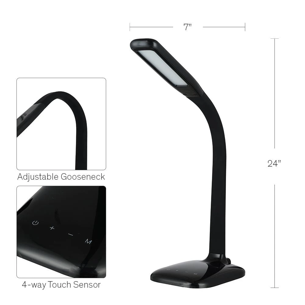24 in. Black LED Desk Lamp with Advanced Control Features by Hampton Bay 6 24 in. Black LED Desk Lamp with Advanced Control Features by Hampton Bay - Image 6