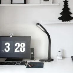 24 in. Black LED Desk Lamp with Advanced Control Features by Hampton Bay 15 24 in. Black LED Desk Lamp with Advanced Control Features by Hampton Bay -Hampton Bay Sales black hampton bay desk lamps 22165 000 76 1000