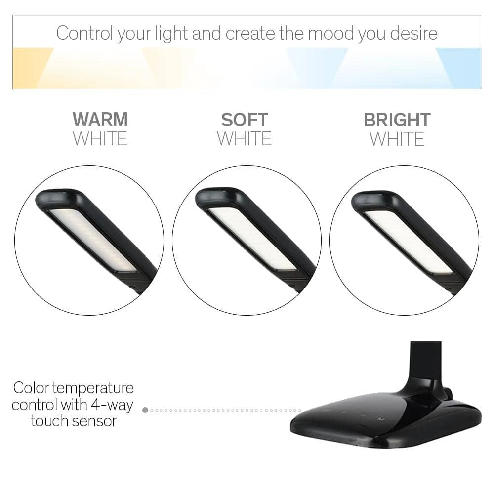 24 in. Black LED Desk Lamp with Advanced Control Features by Hampton Bay 7 24 in. Black LED Desk Lamp with Advanced Control Features by Hampton Bay - Image 7