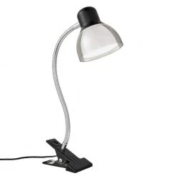 14 in. Black Integrated LED Clip Lamp by Hampton Bay
