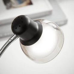 14 in. Black Integrated LED Clip Lamp by Hampton Bay -Hampton Bay Sales black hampton bay desk lamps af40167 a0 1000