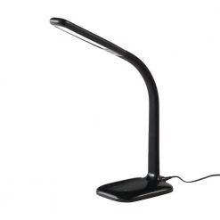 24 in. Black LED Desk Lamp with Advanced Control Features by Hampton Bay