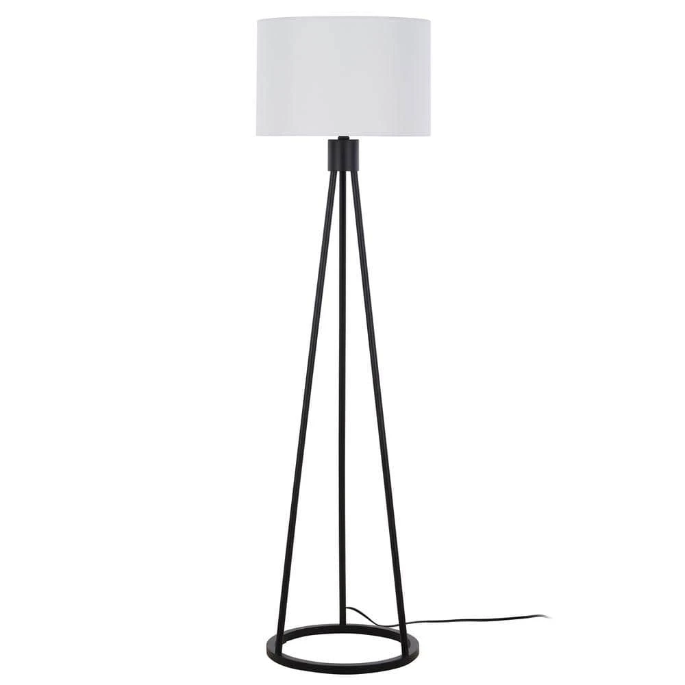 Higgins 56.25 in. Black Tripod Floor Lamp with Round Base by Hampton Bay 7 Higgins 56.25 in. Black Tripod Floor Lamp with Round Base by Hampton Bay - Image 7