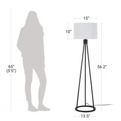 Higgins 56.25 in. Black Tripod Floor Lamp with Round Base by Hampton Bay 21 Higgins 56.25 in. Black Tripod Floor Lamp with Round Base by Hampton Bay -Hampton Bay Sales black hampton bay floor lamps 24122 000 76 1000