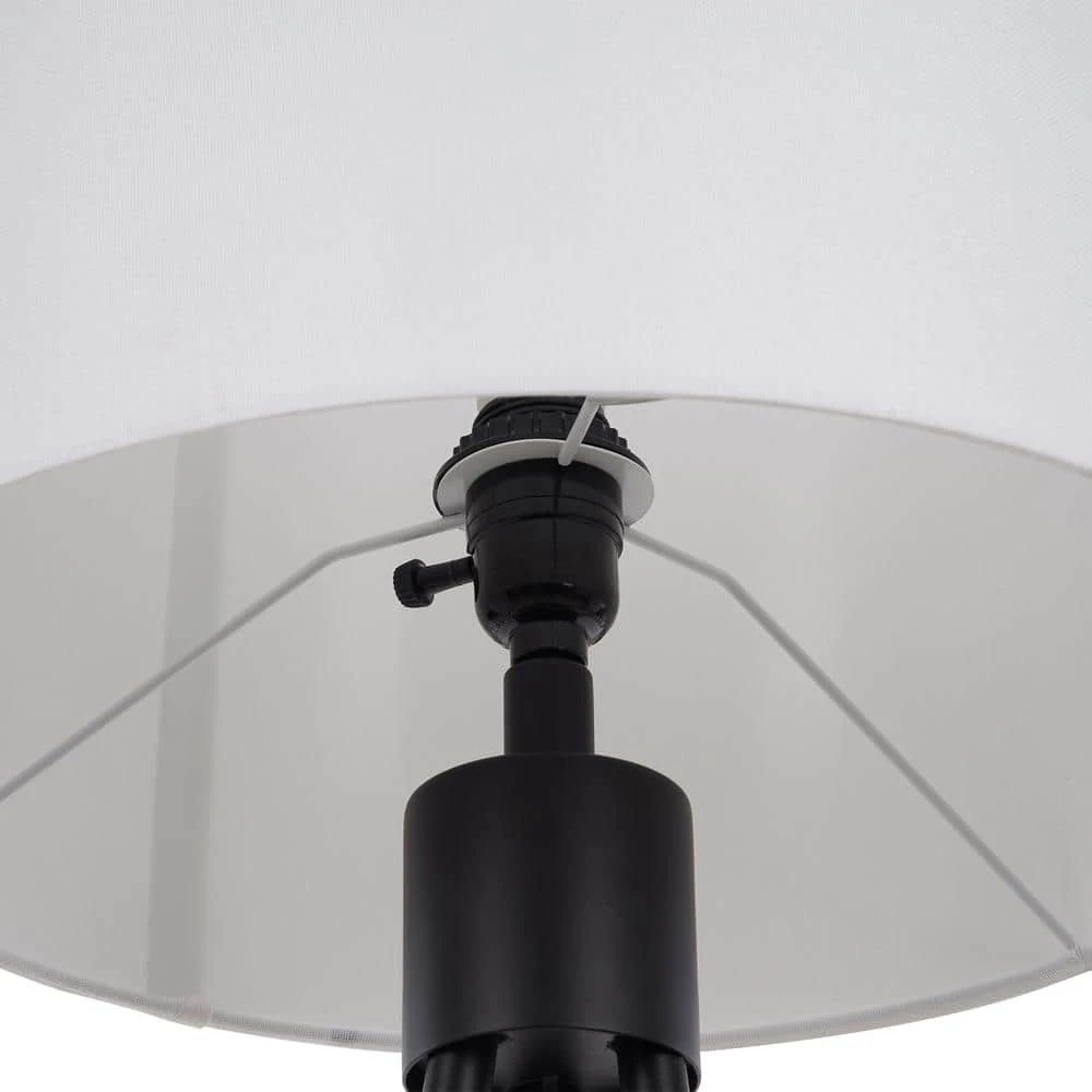 Higgins 56.25 in. Black Tripod Floor Lamp with Round Base by Hampton Bay 10 Higgins 56.25 in. Black Tripod Floor Lamp with Round Base by Hampton Bay - Image 10