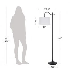 Carver 58 in. Black Downbridge Floor Lamp by Hampton Bay 21 Carver 58 in. Black Downbridge Floor Lamp by Hampton Bay -Hampton Bay Sales black hampton bay floor lamps 24123 000 76 1000