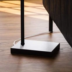 Andra 61 in. Black Floor Lamp with Seeded Glass Shade by Hampton Bay -Hampton Bay Sales black hampton bay floor lamps hdp15136 44 1000