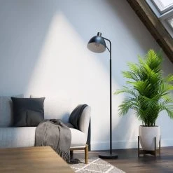 Elkton 61.25 in. Black Floor Lamp by Hampton Bay -Hampton Bay Sales black hampton bay floor lamps hdp15138 c3 1000