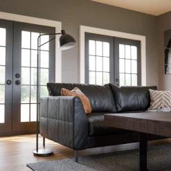 Elkton 61.25 in. Black Floor Lamp by Hampton Bay -Hampton Bay Sales black hampton bay floor lamps hdp15138 fa 1000