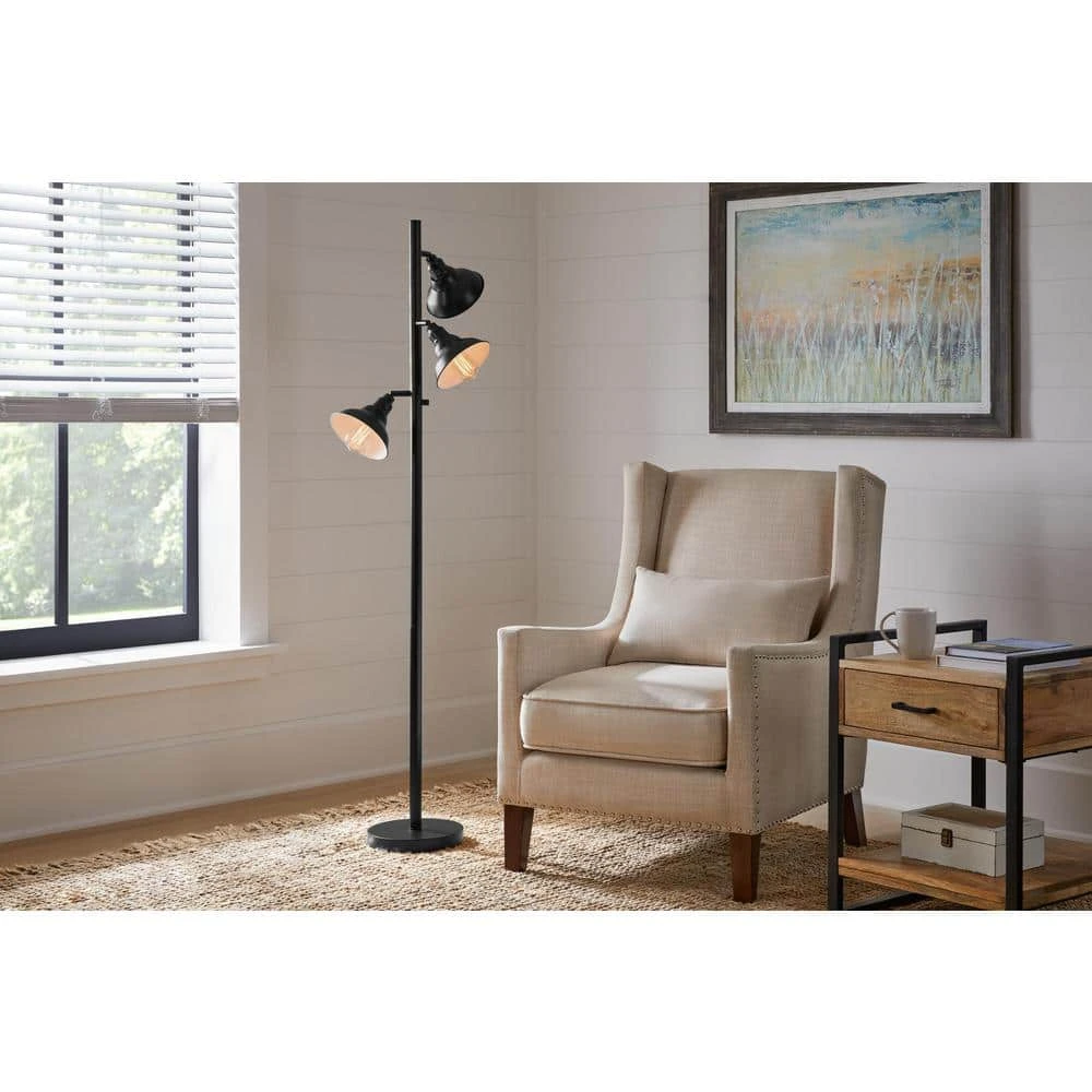 Selsdon 65 in. Black Tree Floor Lamp by Hampton Bay 2 Selsdon 65 in. Black Tree Floor Lamp by Hampton Bay - Image 2